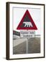 Polar Bear Road Sign-null-Framed Photographic Print