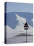 Polar Bear Sign, Longyearbyen, Svalbard, Spitzbergen, Arctic, Norway, Scandinavia, Europe-Milse Thorsten-Stretched Canvas