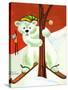 Polar Bear Skis - Jack & Jill-Becky Krehbiel-Stretched Canvas