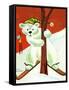 Polar Bear Skis - Jack & Jill-Becky Krehbiel-Framed Stretched Canvas