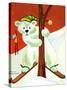 Polar Bear Skis - Jack & Jill-Becky Krehbiel-Stretched Canvas