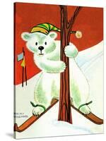 Polar Bear Skis - Jack & Jill-Becky Krehbiel-Stretched Canvas