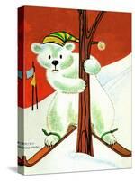 Polar Bear Skis - Jack & Jill-Becky Krehbiel-Stretched Canvas