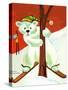 Polar Bear Skis - Jack & Jill-Becky Krehbiel-Stretched Canvas