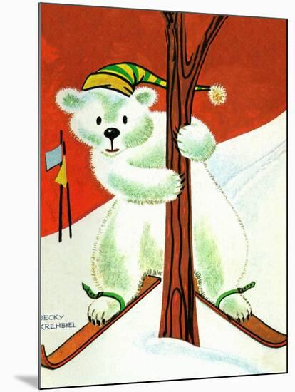 Polar Bear Skis - Jack & Jill-Becky Krehbiel-Mounted Giclee Print