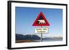 Polar Bear Warning Sign, Svalbard, Norway-Paul Souders-Framed Photographic Print