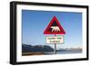 Polar Bear Warning Sign, Svalbard, Norway-Paul Souders-Framed Photographic Print