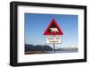 Polar Bear Warning Sign, Svalbard, Norway-Paul Souders-Framed Photographic Print