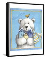 Polar Bear Welcome-Melinda Hipsher-Framed Stretched Canvas