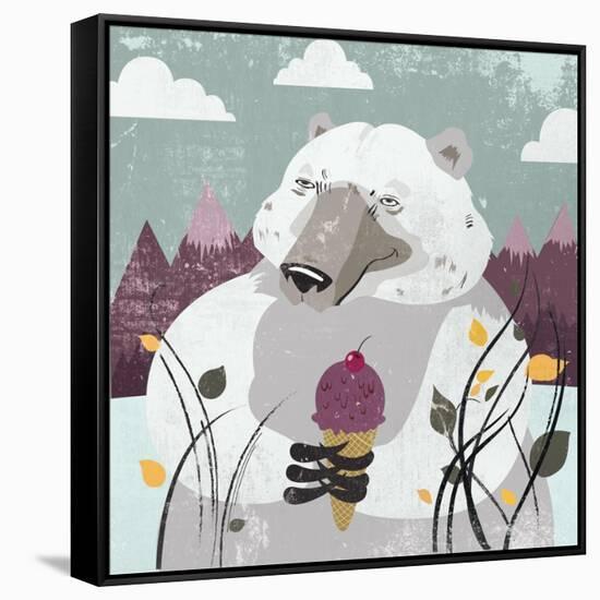 Polar Bear-Anna Polanski-Framed Stretched Canvas