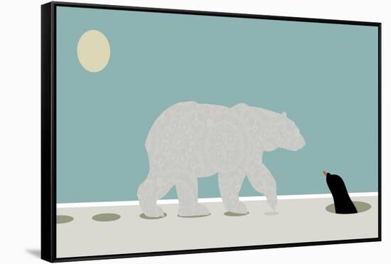 Polar Bear-Teofilo Olivieri-Framed Stretched Canvas