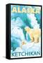 Polar Bears & Cub, Ketchikan, Alaska-Lantern Press-Framed Stretched Canvas