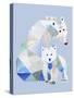 Polar Bears Gray-Artpoptart-Stretched Canvas