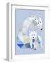 Polar Bears Gray-Artpoptart-Framed Giclee Print