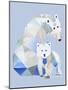 Polar Bears Gray-Artpoptart-Mounted Giclee Print