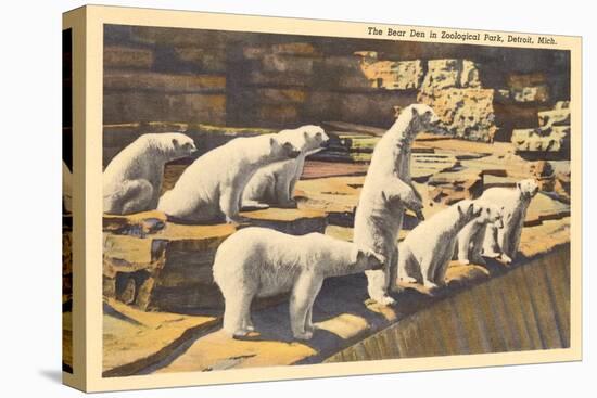 Polar Bears in Zoo, Detroit, Michigan-null-Stretched Canvas