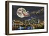 Polar bears over Pittsburgh-Liz Zernich-Framed Giclee Print