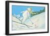 Polar Bears Skiing-David Cooke-Framed Giclee Print