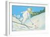 Polar Bears Skiing-David Cooke-Framed Giclee Print