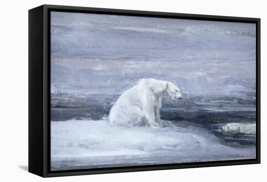 Polar Bears Watching for Seals at an Ice Hole, C1867-1910-John Macallan Swan-Framed Stretched Canvas