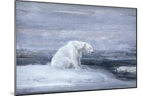 Polar Bears Watching for Seals at an Ice Hole, C1867-1910-John Macallan Swan-Mounted Giclee Print