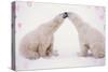 Polar Bears with Pink Hearts-null-Stretched Canvas