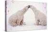 Polar Bears with Pink Hearts-null-Stretched Canvas