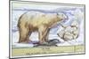 Polar Bears-null-Mounted Art Print