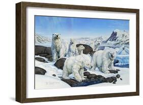 Polar Bears-Tim Knepp-Framed Giclee Print