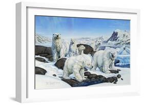 Polar Bears-Tim Knepp-Framed Giclee Print