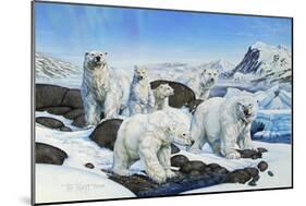 Polar Bears-Tim Knepp-Mounted Giclee Print