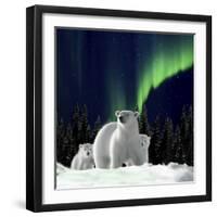 Polar Family 002-Clare Davis London-Framed Giclee Print