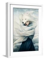 Polar Fox Spirit-Paula Belle Flores-Framed Art Print