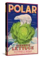 Polar Lettuce Label - Salinas, CA-Lantern Press-Stretched Canvas