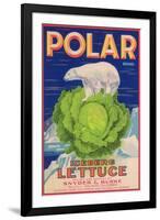 Polar Lettuce Label - Salinas, CA-Lantern Press-Framed Art Print