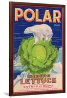 Polar Lettuce Label - Salinas, CA-Lantern Press-Framed Art Print