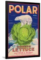 Polar Lettuce Label - Salinas, CA-Lantern Press-Framed Art Print