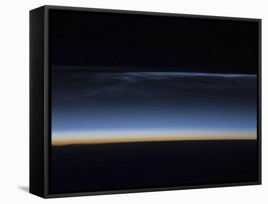 Polar Mesospheric Clouds-Stocktrek Images-Framed Stretched Canvas