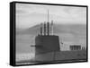 Polaris Missile Sub "Patrick Henry"Cruising on Clyde River on Patrol-John Dominis-Framed Stretched Canvas