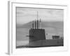 Polaris Missile Sub "Patrick Henry"Cruising on Clyde River on Patrol-John Dominis-Framed Photographic Print