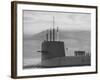 Polaris Missile Sub "Patrick Henry"Cruising on Clyde River on Patrol-John Dominis-Framed Photographic Print