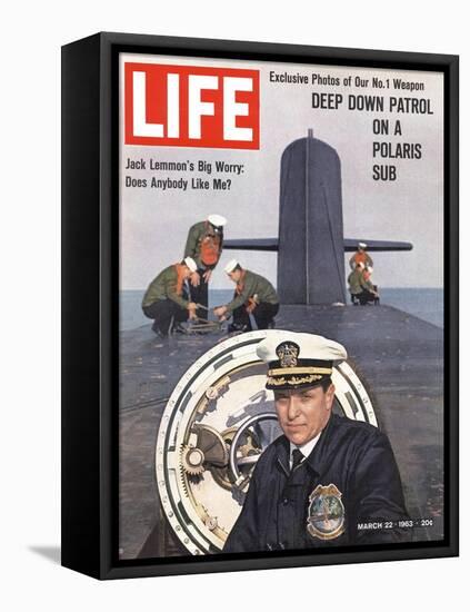 Polaris Submarine, March 22, 1963-Paul Schutzer-Framed Stretched Canvas