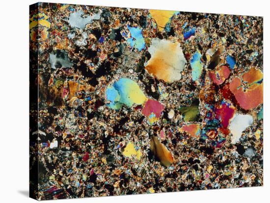 Polarised LM of Granite In Thin Section-null-Stretched Canvas