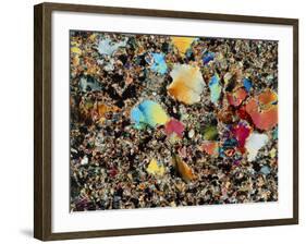 Polarised LM of Granite In Thin Section-null-Framed Photographic Print