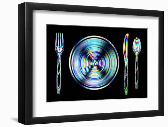 Polarization - Fork and Spoon and Plate-zdekubik-Framed Photographic Print