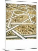 Polaroid Image of Geometric Patterns in Paving at Mausoleum of Mohammed V, Rabat, Morocco-Lee Frost-Mounted Photographic Print