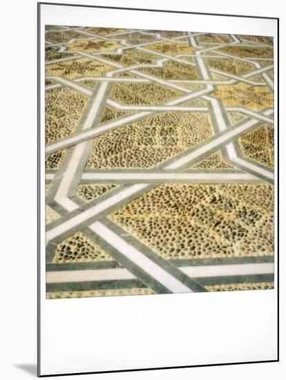 Polaroid Image of Geometric Patterns in Paving at Mausoleum of Mohammed V, Rabat, Morocco-Lee Frost-Mounted Photographic Print