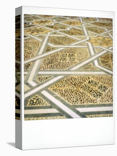 Polaroid Image of Geometric Patterns in Paving at Mausoleum of Mohammed V, Rabat, Morocco-Lee Frost-Stretched Canvas