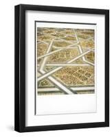 Polaroid Image of Geometric Patterns in Paving at Mausoleum of Mohammed V, Rabat, Morocco-Lee Frost-Framed Photographic Print