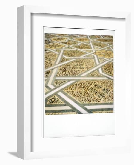Polaroid Image of Geometric Patterns in Paving at Mausoleum of Mohammed V, Rabat, Morocco-Lee Frost-Framed Photographic Print